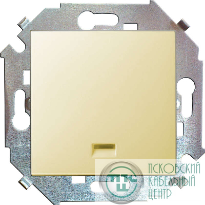 Выключатель 1-кл. СП Simon 15 16А IP20 с подсветкой винтов. зажим механизм сл. кость Simon 1591104-031