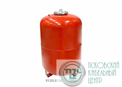 Бак расширительный вертикальный RV 100л (с мал. ножками) (8шт/пал) красн. VALFEX VF.RV.0100