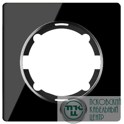 Рамка 1-м Garda стеклянная чер. 2E52101303 OneKeyElectro 2234939