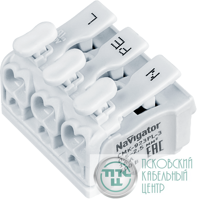 Клемма монтажная 61 072 NTC-CMK-923PL-3 (уп.5шт) Navigator 61072
