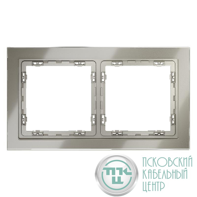 Рамка 2-м S70 стеклян. шелк Voltum VLS110204