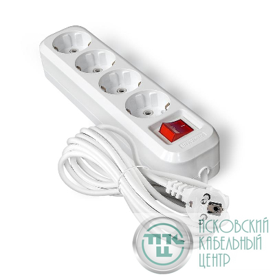 Удлинитель 4х7м с заземл. IP20 S-304А ПВС 3х1.5 с выкл. Universal 1736