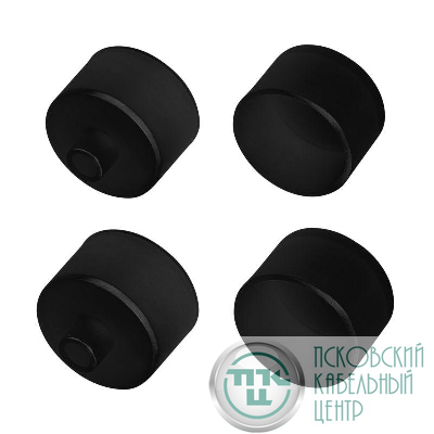 Заглушка WPH-FLEX-D22-360deg BLACK с отверстием пластик (комплект) Arlight 045884