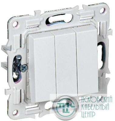 Выключатель 3-кл. SKANDY 10А SK-V11W арктич. бел. IEK SK-V30-0-10-K01