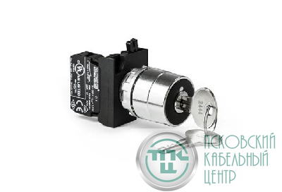 Кнопка с ключом 0-1 с фиксацией ключ выним. в полож. 0 и 1 (1НО) (CM) EMAS CM100AC20