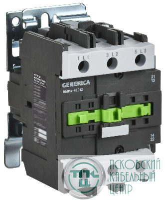 Контактор КМИе-48012 80А 400В/АС3 1НО 1НЗ GENERICA KKME41-080-400-11