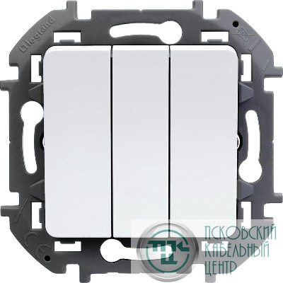 Выключатель 3-кл. Inspiria 20А IP20 250В 10AX механизм бел. Leg 673640