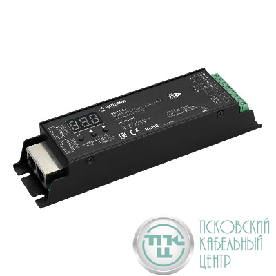 Декодер SMART-DMX512-304-83-RDM-SUF Black 12-48В 4х8А RJ45 IP20 INTELLIGENT Arlight 028444(1)