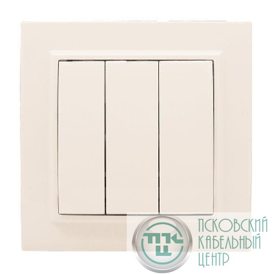 Выключатель 3-кл. СП Минск 10А IP20 беж. EKF ERV10-024-20