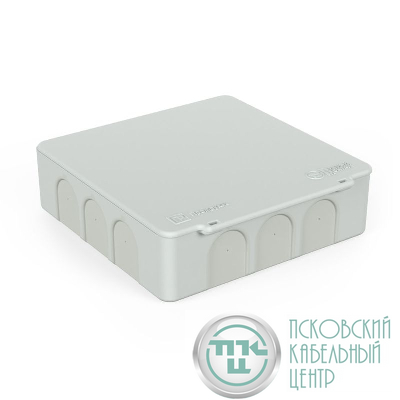 Коробка распределительная ОП 100х100х30 (HF) для прям. монтажа двухкомп. безгалоген. (уп.48шт) Промрукав 60-0302