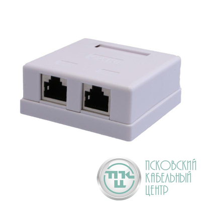 Розетка компьютерная 8P8C RJ-45 FTP кат.6 2 порта (DIY) SUPRLAN 10-0353-1