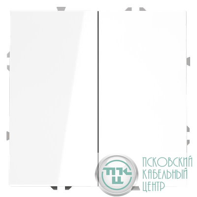 Выключатель 2-кл. СП S70 10А с самовозвратом механизм бел. глянцевый Voltum VLS020601