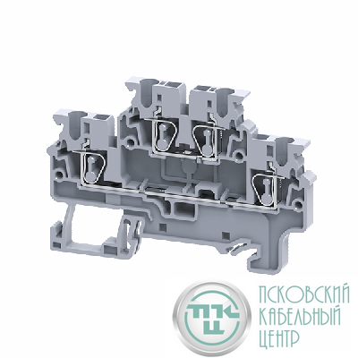 Клемма двухъярусная пружинная OptiClip CXDL-2.5-2L-I сер. КЭАЗ 289764