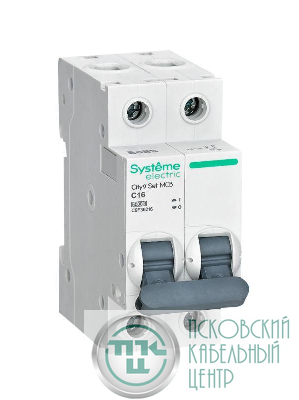 Выключатель автоматический 2п City9 Set (АВ) С 16А 6кА 230В SE C9F36216