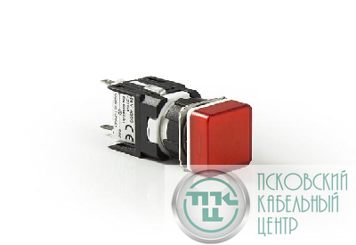 Арматура сигнальная 16мм квадратная 12-24 AC/DC красн. EMAS D060KXK