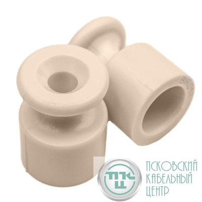Изолятор для наружного монтажа пластик песочн. зол. (уп.10шт) Bironi B1-551-24-10
