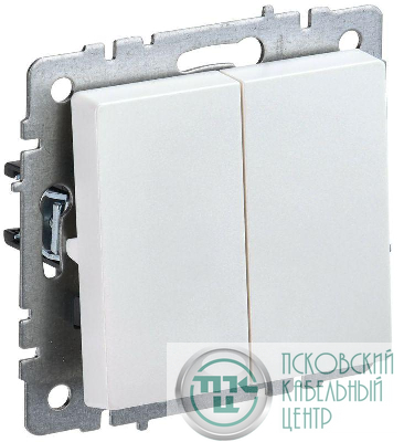 Выключатель 2-кл. СП BRITE ВС10-2-0-БрЖ 10А механизм жемчуж. IEK BR-V20-0-10-K36