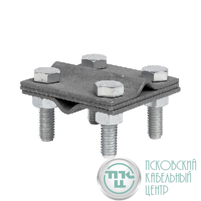 Зажим крестовидный прут-прут (3 пластины 57х57мм) HZ PROxima EKF lp-55758