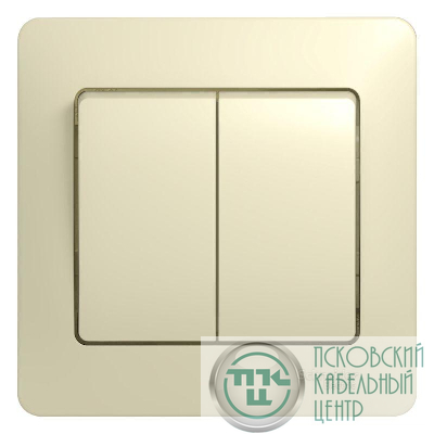 Выключатель 2-кл. СП Glossa 10А IP20 (сх. 5) 10AX в сборе беж. SE GSL000252