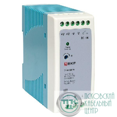 Блок питания на DIN-рейку 40Вт Uвх ~ 220В AC m Uвых - 24В DC постоянного тока EKF DR-M-40W-24