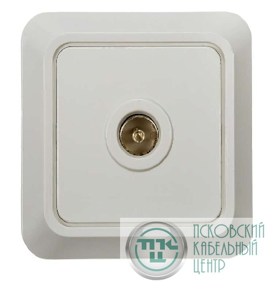 Розетка телевизионная TV ОП Bolleto 7027 16А IP20 бел. ASD / IN HOME 4680005959815