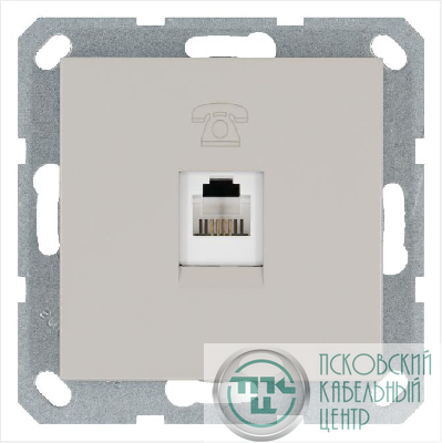 Розетка телефонная 1-м RJ11 механизм тауп JasmartG6101T
