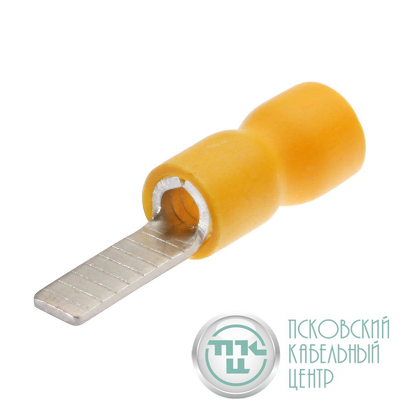 Наконечник кабельный штифтовой плоский изолированный НШПИ 6.0-14 ПРОФИ (уп.100шт) КВТ 108579