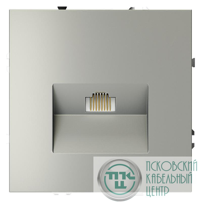 Розетка компьютерная 1-м СП S70 RJ45 кат.6 механизм сталь Voltum VLS060105
