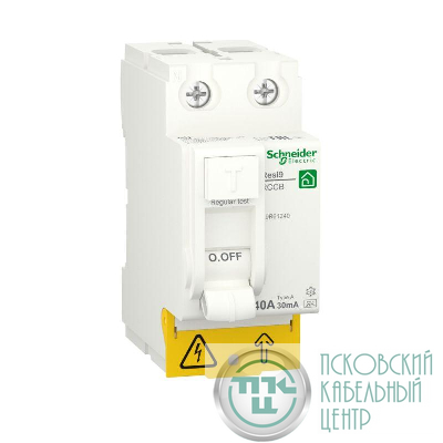 Выключатель дифференциального тока (УЗО) RESI9 40А 2P 30мА тип A SchE R9R61240