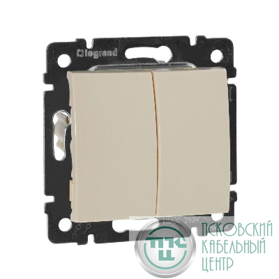 Выключатель 2-кл. СП Valena 10А IP31 250В механизм сл. кость IEK 774305