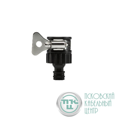 Адаптер универсальный 1/2дюйм-3/4дюйм с внешним хомутом пластмас. ЧЕТЫРЕ СЕЗОНА 62-0240