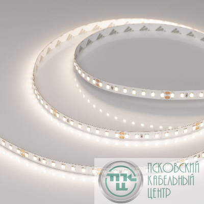 Лента светодиодная RT-A128-8mm 24V Day 4000К 9.6Вт/м IP20 2835 высок. эффект. 150лм/Вт (уп.5м) Arlight 036211