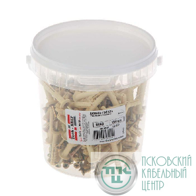 Дюбель-гвоздь 6L40 гриб. манжета (нейлон) (уп.150шт) Tech-KREP 101331