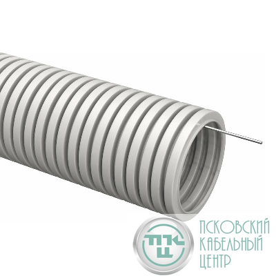 Труба гофрированная ПВХ d16мм с протяжкой сер. (уп.10м) TOKOV ELECTRIC TKE-TG/P-16-C06/10