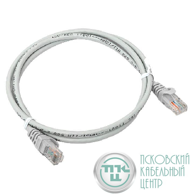 Патч-корд кат.5e неэкранированный UTP оболочка PVC сер. (1.0м) TeraLINK PRO EKF TRP-5EUTP-PVC-1M-GY
