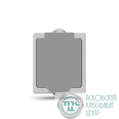 Розетка Аллегро с заземл. защ. шторки с крышкой IP54 сер. UNIVersal 1282