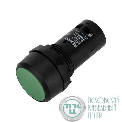 Кнопка EB22 возвратная зел. NO+NC 300В Rexant 36-5531