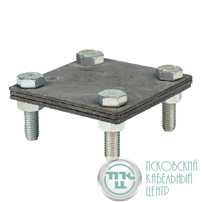 Зажим полоса 40 - полоса 40 (3 пластины 70х70мм) HZ PROxima EKF lp-g3105
