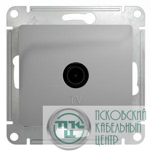 Розетка телевизионная оконечная TV 1-м СП Glossa 1дБ механизм алюм. SE GSL000391