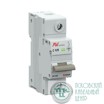 Выключатель автоматический 1п C 125А 10кА AV-125 AVERES EKF mcb125-1-125C-av