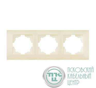 Рамка 3-м Cosmo крем. ABB 612-010300-227