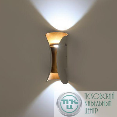 Светильник светодиодный WL42 WH+GD 6Вт 3500К IP54 для интерьера/фасадов бел./зол. Эра Б0054421