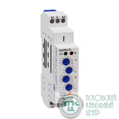 Реле времени OptiRel D TMR-ACY-1T-240U-1 циклическое 16А 1СО 12-230АС/DC КЭАЗ 332030