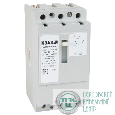 Выключатель автоматический 2А 12Iн АЕ2046М-100 У3 400В AC КЭАЗ 104618