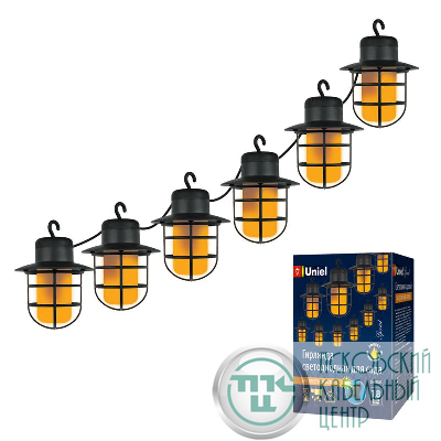 Гирлянда садовая USL-S-121/PT2500 LANTERNS солнечная батарея "Фонарики" 72 светодиода эффект пламени IP44 Uniel UL-00006558