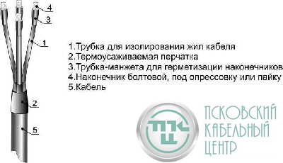 Муфта кабельная концевая внутр. установки 1кВ 5ПКВТп-1 (70-120) Михнево 001043