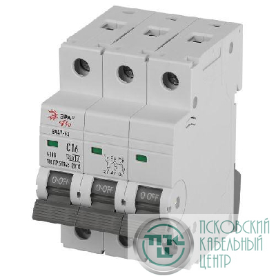 Выключатель автоматический 3п C 16А 4.5кА ВА47-63 PRO ЭРА Б0059437