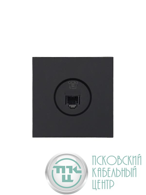 Розетка телефонная евро СП ZIMA IP20 черн. бархат LEZARD 704-4288-137