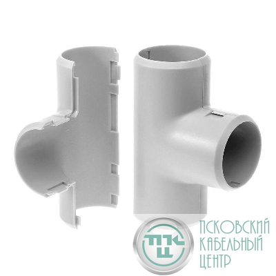 Тройник разборный d16мм безгалоген. (HF) атмосф. сер. Промрукав PR13.0364