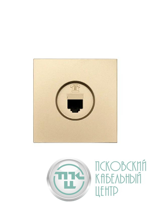 Розетка телефонная евро СП ZIMA IP20 зол. LEZARD 704-3688-137